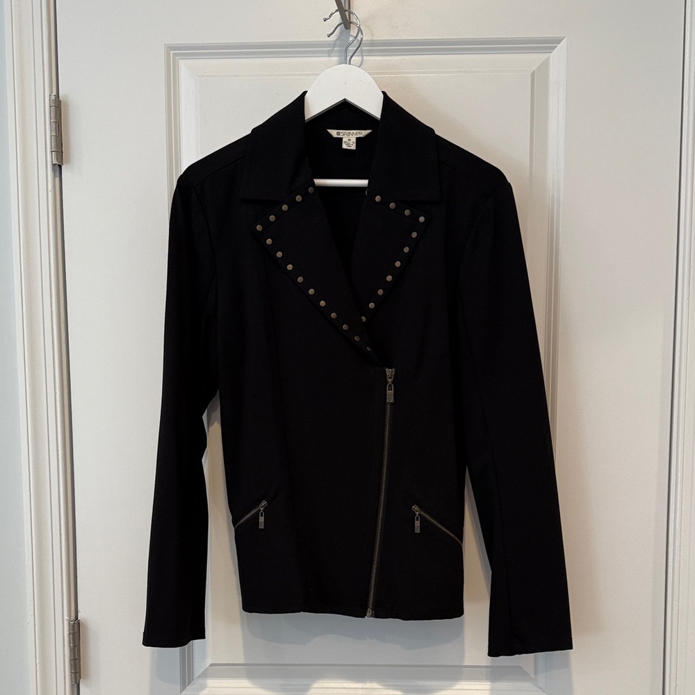 SPANNER Black Studded Blazer